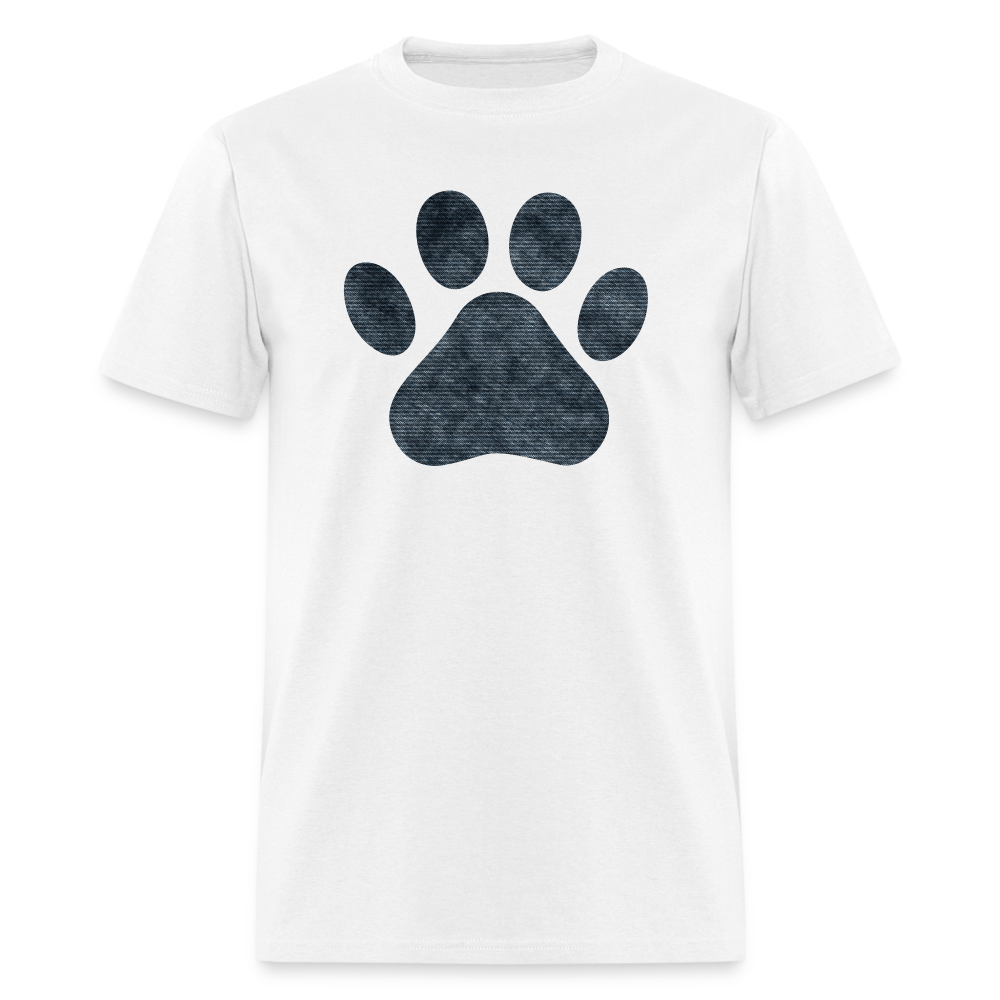8345 1/4S Penny's Tie Dye Stitched Paw PREMIUM TSHIRT - white