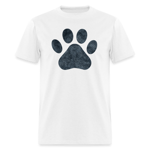 8345 1/4S Penny's Tie Dye Stitched Paw PREMIUM TSHIRT - white