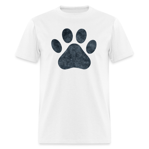 8345 1/4S Penny's Tie Dye Stitched Paw PREMIUM TSHIRT - white