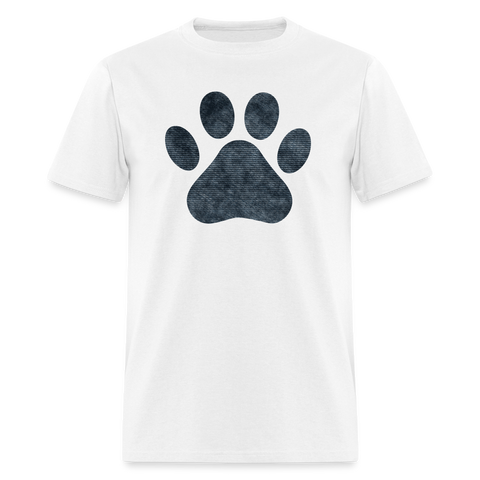 8345 1/4S Penny's Tie Dye Stitched Paw PREMIUM TSHIRT - white