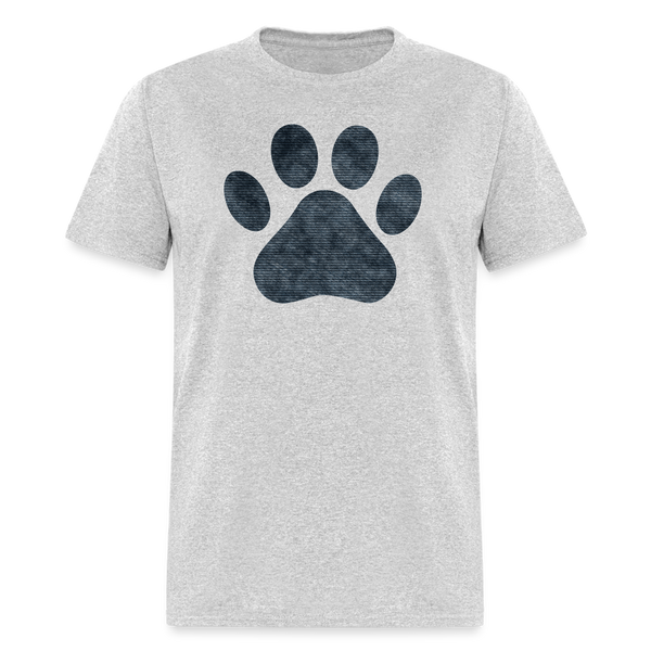 8345 1/4S Penny's Tie Dye Stitched Paw PREMIUM TSHIRT - heather gray
