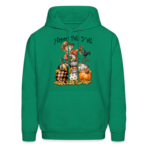 118 4/4S Happy Fall Y'all w/Pumpkins HOODIE - kelly green