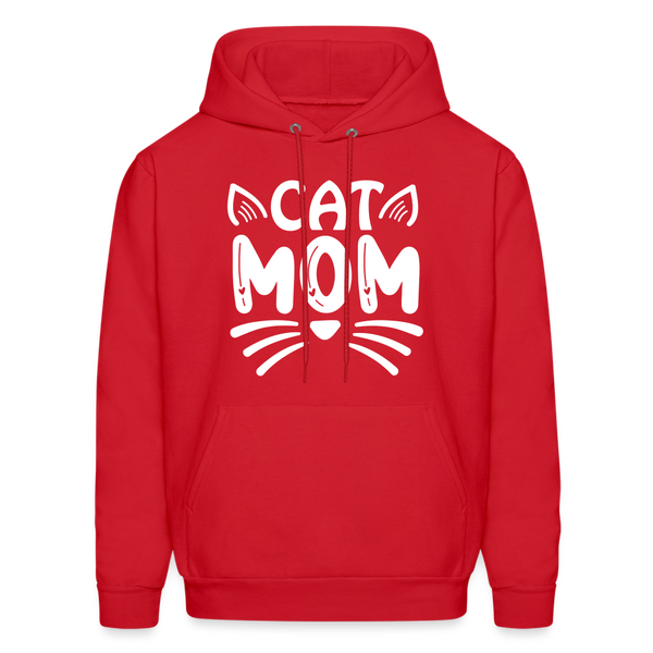 6001 4/4S Cat Mom HOODIE - red