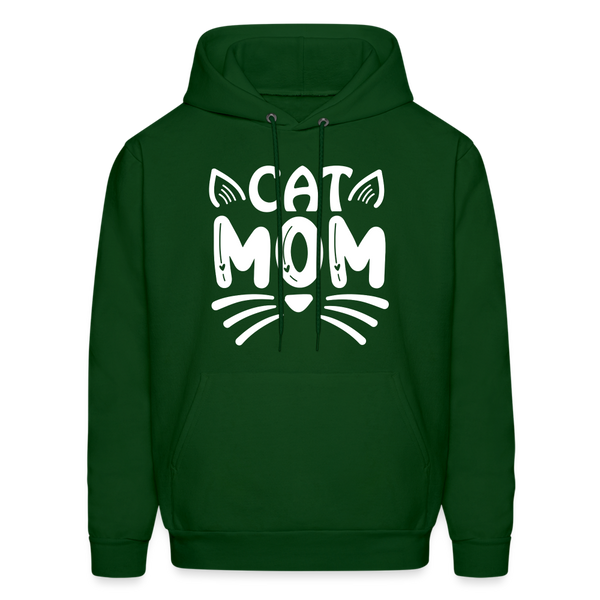 6001 4/4S Cat Mom HOODIE - forest green