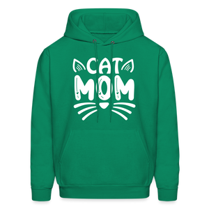 6001 4/4S Cat Mom HOODIE - kelly green