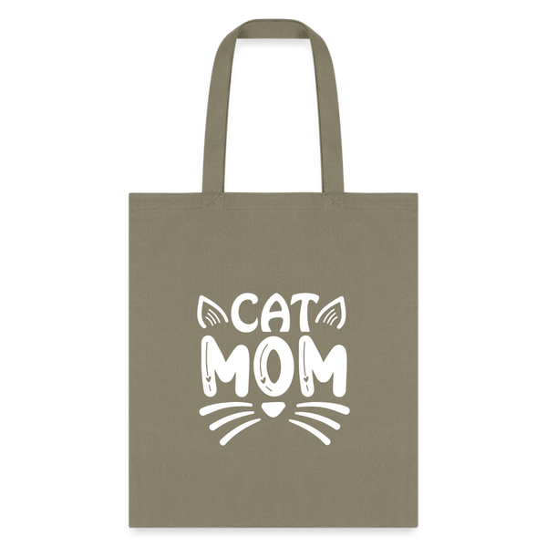 6001 Cat Mom TOTE BAG - khaki