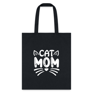 6001 Cat Mom TOTE BAG - black