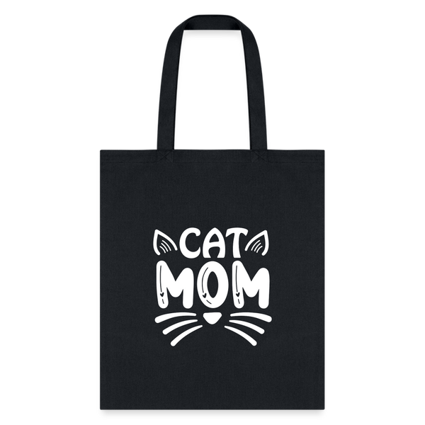 6001 Cat Mom TOTE BAG - black