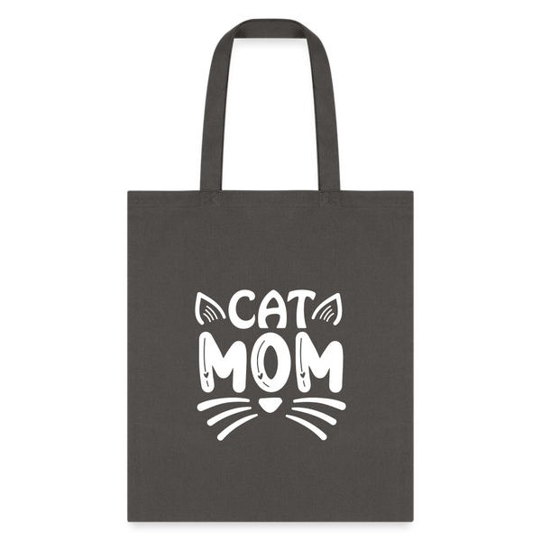 6001 Cat Mom TOTE BAG - charcoal