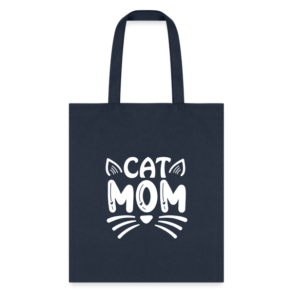 6001 Cat Mom TOTE BAG - navy