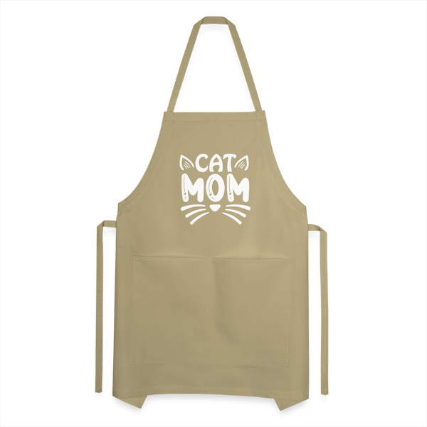 6001 Cat Mom ADJUSTABLE APRON - khaki