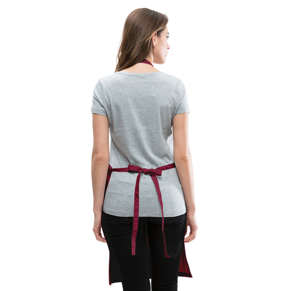 6001 Cat Mom ADJUSTABLE APRON - burgundy