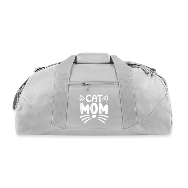 6001 Cat Mom RECYCLED DUFFEL BAG - gray