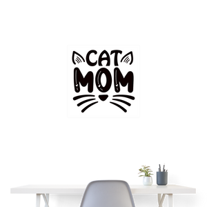 6001 Cat Mom in Black 24x24 POSTER - white