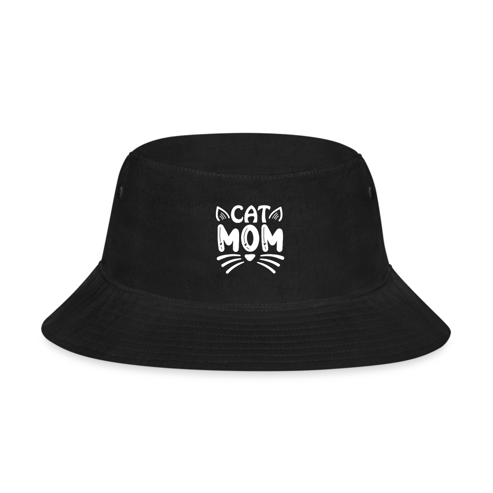 6001 Cat Mom BUCKET HAT - black