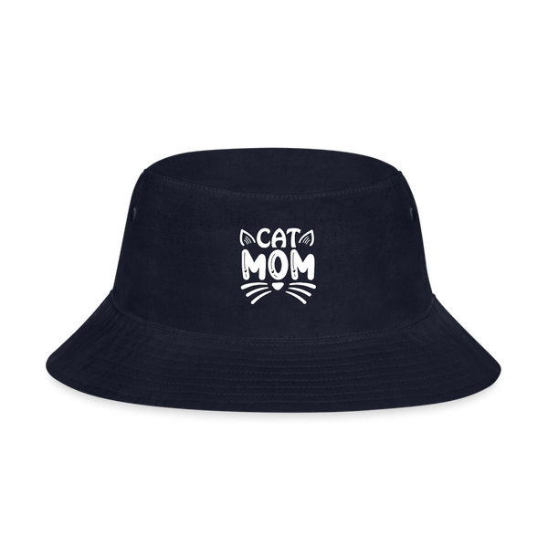 6001 Cat Mom BUCKET HAT - navy