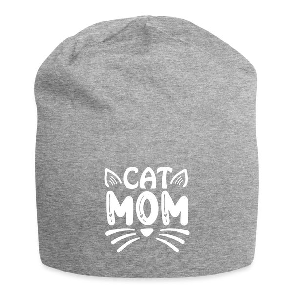 6001 Cat Mom JERSEY BEANIE - heather gray