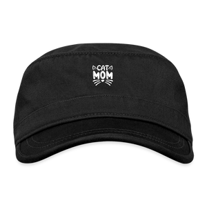 6001 Cat Mom ORGANIC CADET CAP - black