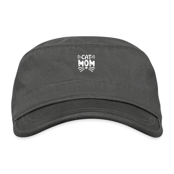 6001 Cat Mom ORGANIC CADET CAP - charcoal