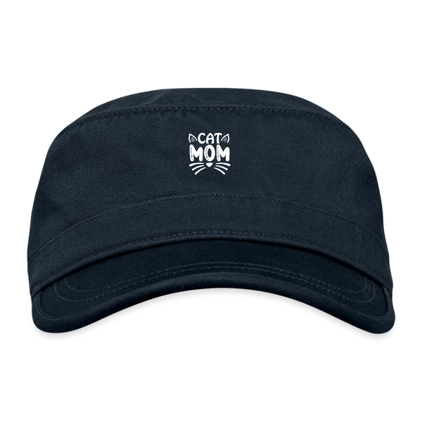 6001 Cat Mom ORGANIC CADET CAP - navy