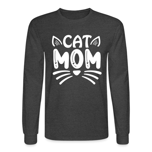 6001 4/4S Cat Mom TSHIRT - heather black