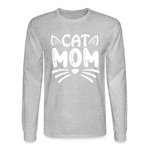 6001 4/4S Cat Mom TSHIRT - heather gray