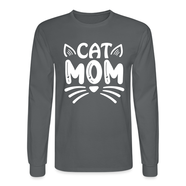 6001 4/4S Cat Mom TSHIRT - charcoal