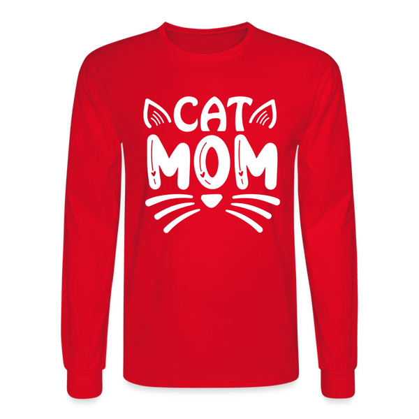 6001 4/4S Cat Mom TSHIRT - red