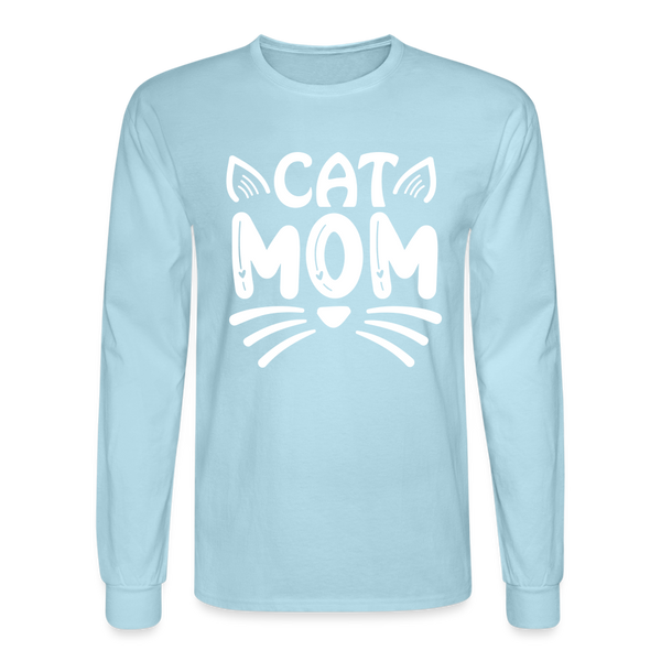 6001 4/4S Cat Mom TSHIRT - powder blue