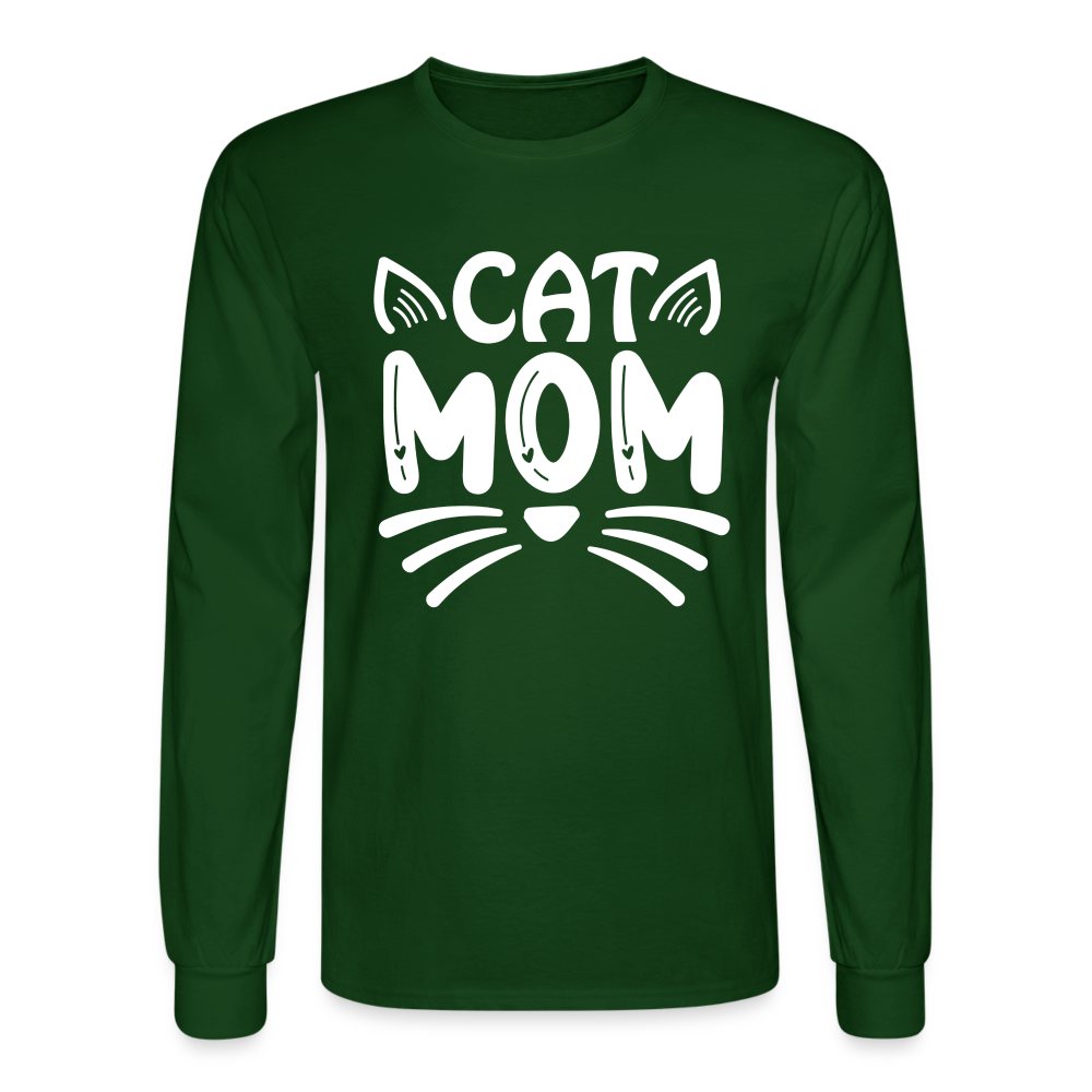 6001 4/4S Cat Mom TSHIRT - forest green