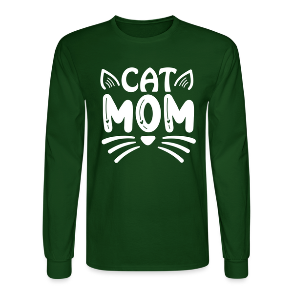 6001 4/4S Cat Mom TSHIRT - forest green