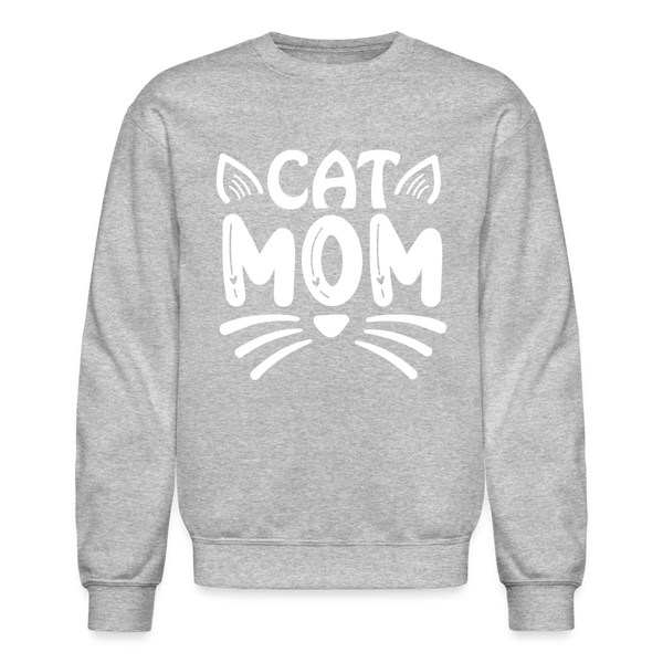 6001 4/4S Cat Mom SWEATSHIRT - heather gray