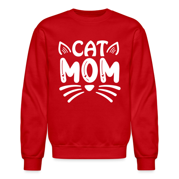 6001 4/4S Cat Mom SWEATSHIRT - red