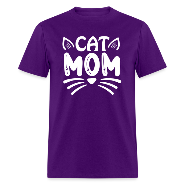 6001 1/4S Cat Mom TSHIRT - purple