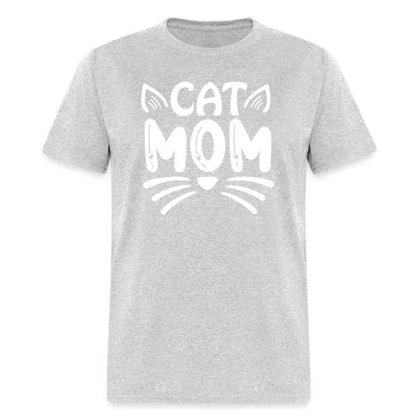 6001 1/4S Cat Mom TSHIRT - heather gray