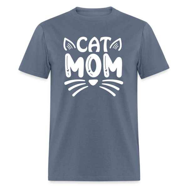 6001 1/4S Cat Mom TSHIRT - denim