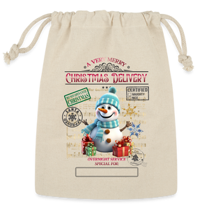 5004 Snowman SANTA SACK - Natural