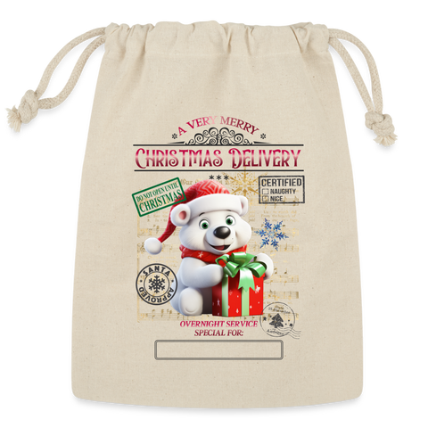 5002 Polar Bear SANTA SACK - Natural