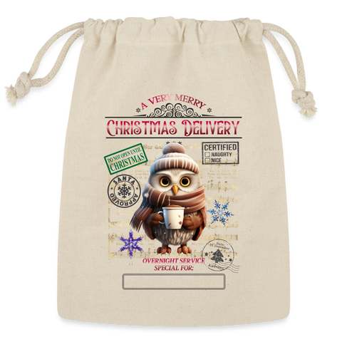 5005 Owl SANTA SACK - Natural