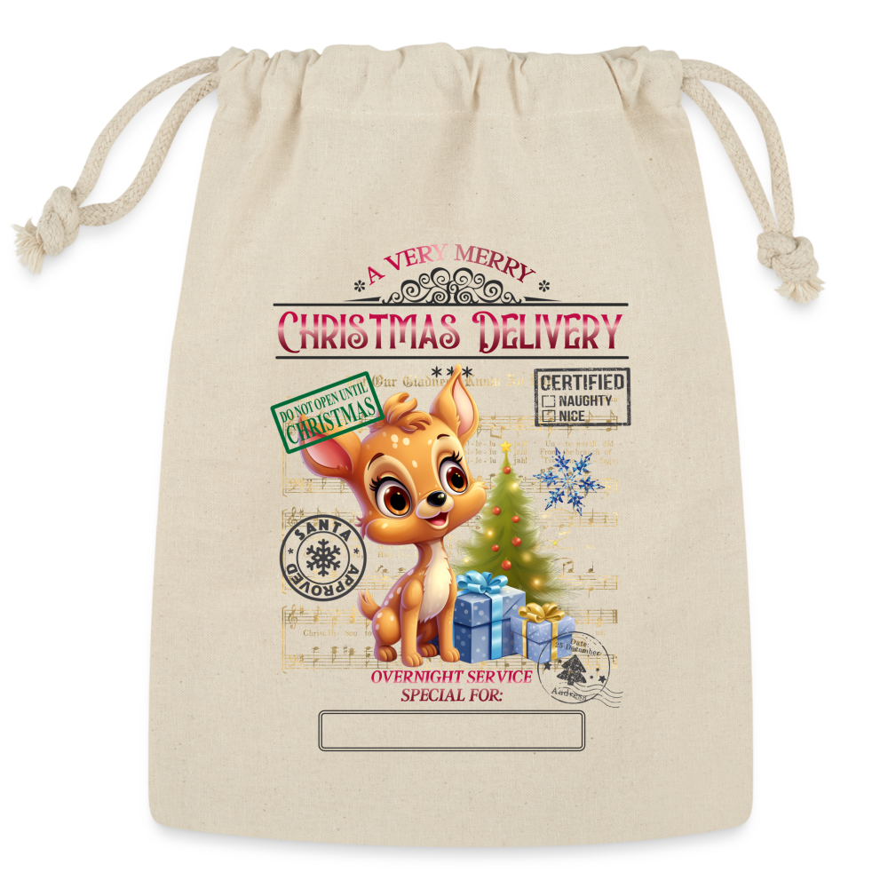 5007 Reindeer SANTA SACK - Natural