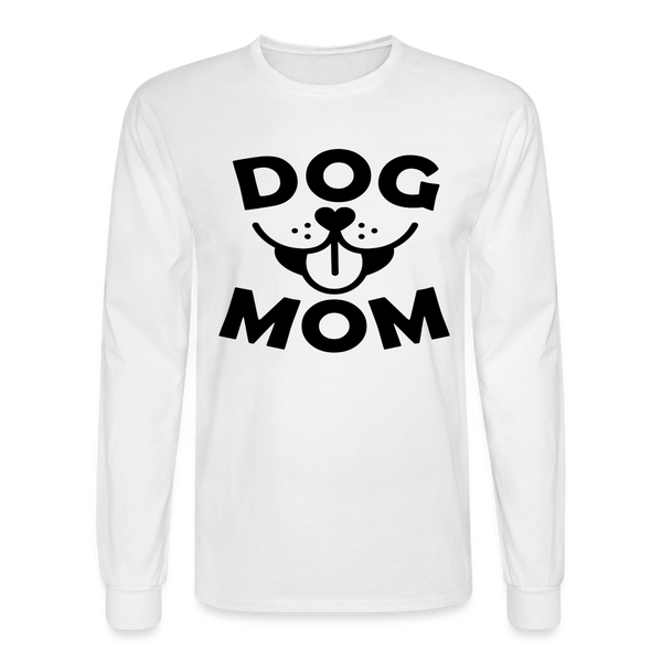 6766 4/4S Dog Face Mom in Black TSHIRT - white