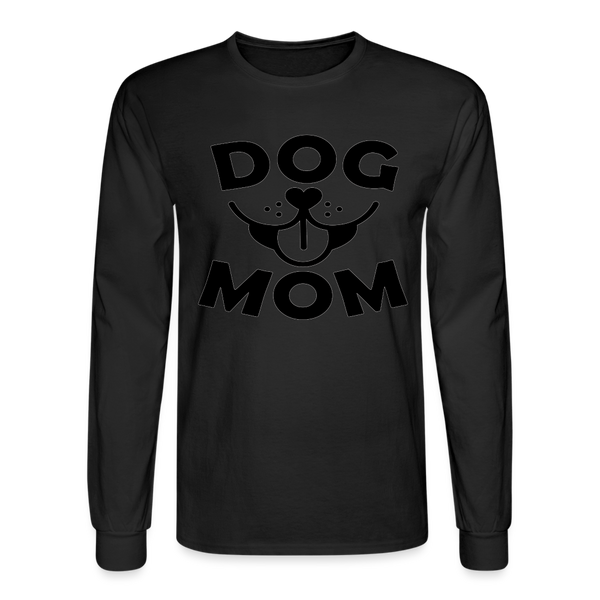 6766 4/4S Dog Face Mom in Black TSHIRT - black