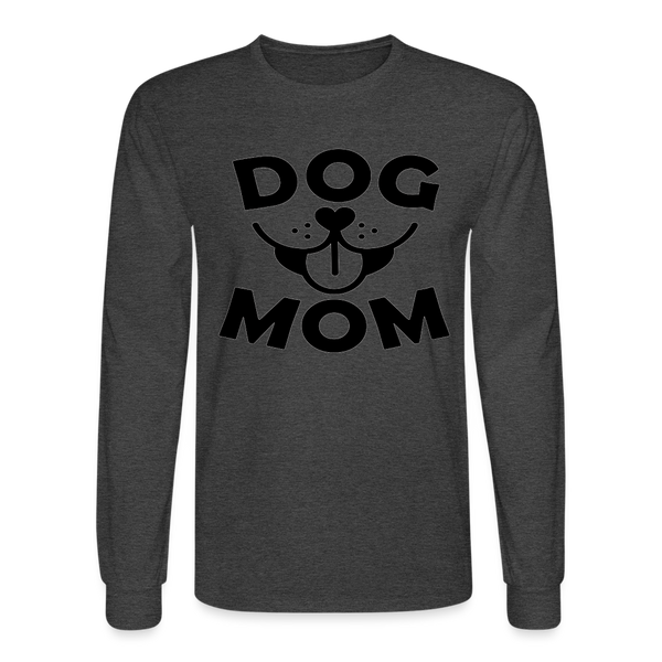 6766 4/4S Dog Face Mom in Black TSHIRT - heather black