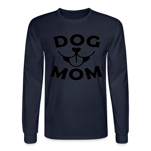 6766 4/4S Dog Face Mom in Black TSHIRT - navy