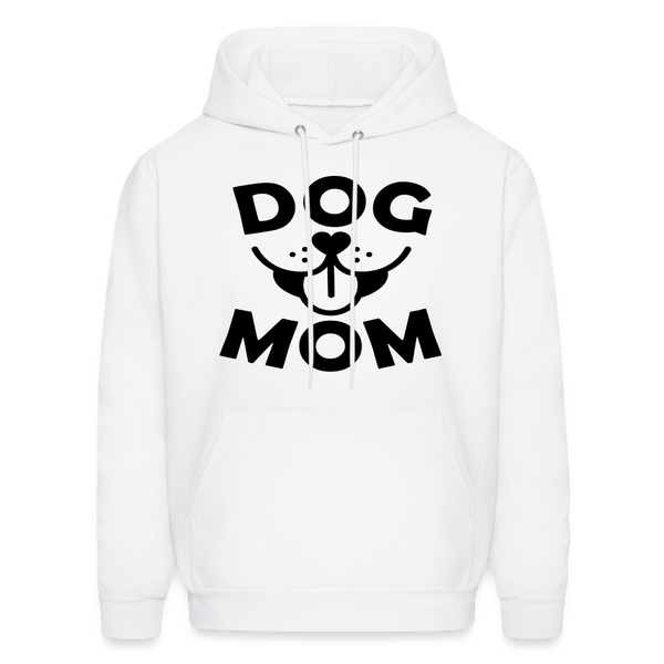 6766 4/4S Dog Face Mom in Black HOODIE - white