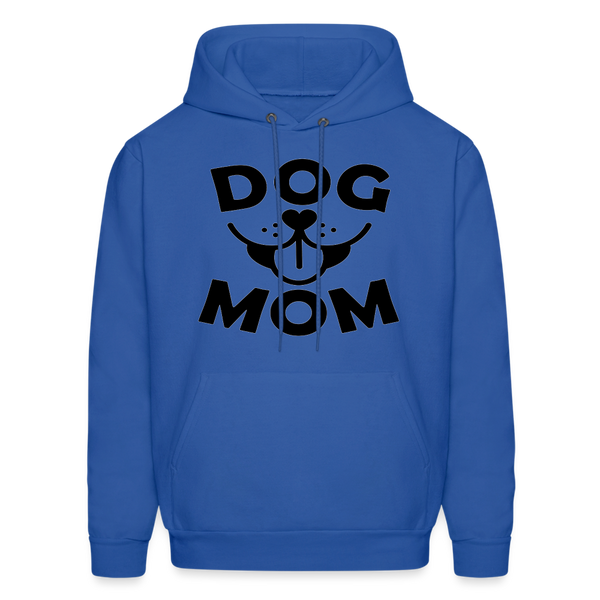 6766 4/4S Dog Face Mom in Black HOODIE - royal blue