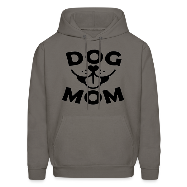 6766 4/4S Dog Face Mom in Black HOODIE - asphalt gray