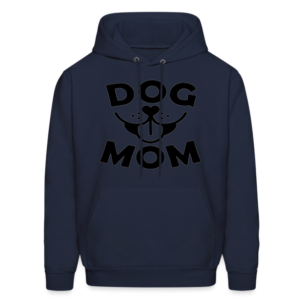 6766 4/4S Dog Face Mom in Black HOODIE - navy