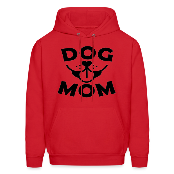 6766 4/4S Dog Face Mom in Black HOODIE - red