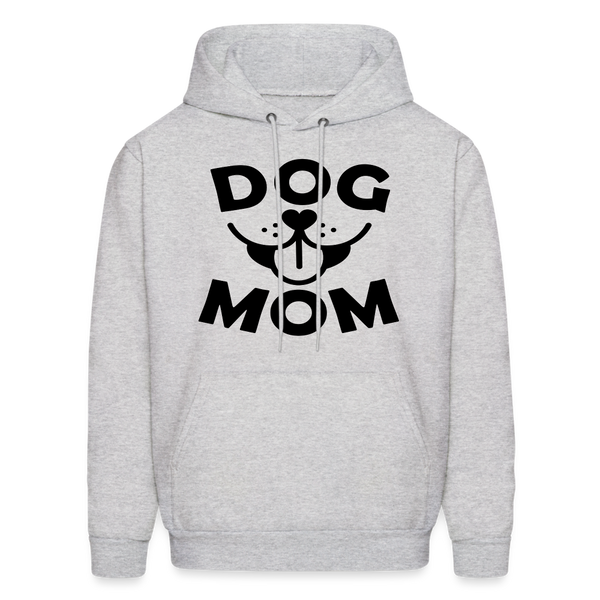 6766 4/4S Dog Face Mom in Black HOODIE - ash 